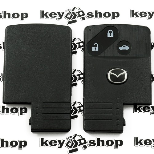 Корпус смарт карты Mazda (Мазда) 3 кнопки, (без лезвия)