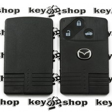 Корпус смарт карты Mazda (Мазда) 3 кнопки, (с лезвием)