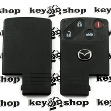 Корпус смарт карты Mazda (Мазда) 3 кнопки + 1 (panic), (без лезвия)