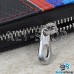 Ключница карманная (кожаная, черная, под карбон, на молнии, с карабином, с кольцом), логотип авто Mazda (Мазда)
