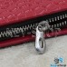 Ключница карманная (красная, "змеиная кожа", на молнии, с карабином, с кольцом), логотип авто Mazda (Мазда)