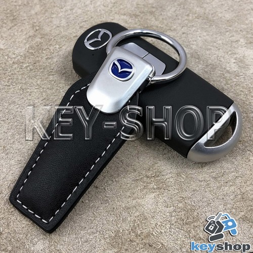 Кожаный брелок для авто ключей  MAZDA (Мазда)