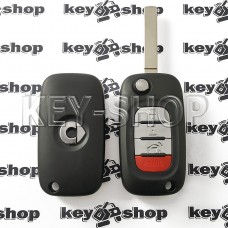 Корпус выкидного ключа Smart (Смарт) корпус 3 - кнопки + 1 (PANIC), лезвие VA2