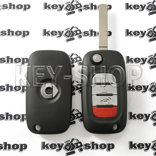 Корпус выкидного ключа Smart (Смарт) корпус 3 - кнопки + 1 (PANIC), лезвие VA2