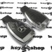 Корпус смарт ключа Mercedes (Мерседес) под переделку, 3 кнопки (с логотипом)
