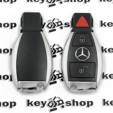 Корпус смарт ключа Mercedes-Benz (Мерседес) с креплением для батареи и лезвия - 2 кнопки + 1 кнопка