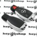     Корпус смарт ключа Mercedes-Benz (Мерседес) с креплением для батареи и лезвия - 3 кнопки + 1 кнопка (Panic)
