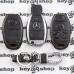    Чехол (кожаный, хромированная рыбка) для смарт ключа Mercedes (Мерседес) 3 кнопки