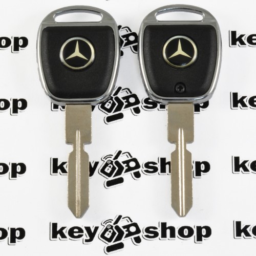 Корпус ключа под чип Mercedes (Мерседес), лезвие HU39 (с подсветкой)