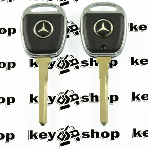 Корпус ключа под чип Mercedes (Мерседес), лезвие HU64 (с подсветкой)