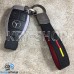 Кожаный замшевый (черный) брелок для авто ключей с логотипом Mercedes (Мерседес) и хромированным карабином