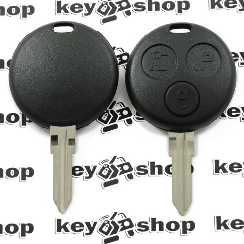 Корпус автоключа Mercedes Smart Fortwo, Roadster, Coupe (Мерседес Смарт) - 3 кнопки