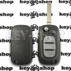 Выкидной ключ MERCEDES Citan (Мерседес Ситан) 3 кнопки, чип ID 46 (PCF 7961A), 433 MHz, лезвие VA2