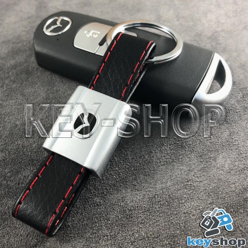 Кожаный брелок для авто ключей  MAZDA (Мазда)