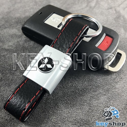 Кожаный брелок для авто ключей Mitsubishi (Митсубиси)