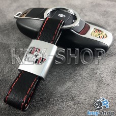 Кожаный брелок для авто ключей Порше (Porsche)
