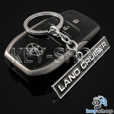     Металлический (черный) брелок для авто ключей Toyota Land Cruiser (Тойота Ленд Крузер)