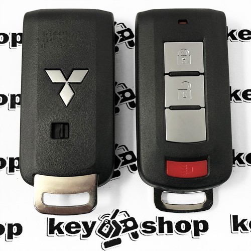 Оригинальный смарт ключ Mitsubishi ASX, Pagero Sport, Outlander (Митсубиси АС ИКС, Паджеро Спорт, Аутлендер) 2 + 1 кнопки, чип ID46 (PCF 7952), 315 MHz