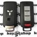 Оригинальный смарт ключ Mitsubishi ASX, Pagero Sport, Outlander (Митсубиси АС ИКС, Паджеро Спорт, Аутлендер) 2 + 1 кнопки, чип ID46 (PCF 7952), 315 MHz