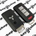 Оригинальный смарт ключ Mitsubishi ASX, Pagero Sport, Outlander (Митсубиси АС ИКС, Паджеро Спорт, Аутлендер) 2 + 1 кнопки, чип ID46 (PCF 7952), 315 MHz