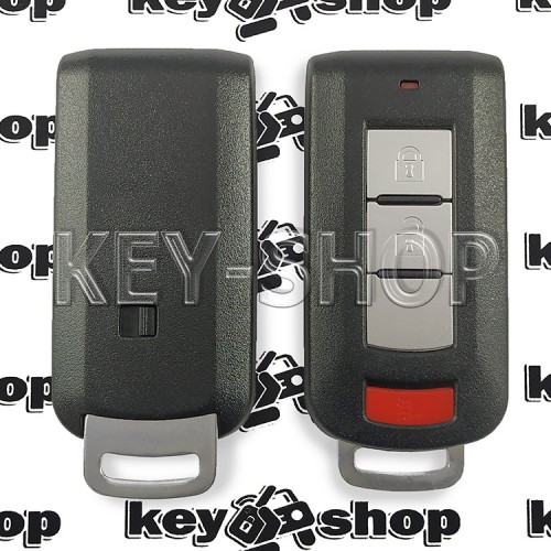 Смарт ключ Mitsubishi (Митсубиси) 2 + 1 кнопка, чип ID46, PCF 7952, 315 MHz