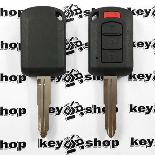     Корпус автоключа Mitsubishi (Митсубиси) 3 + 1 (panica) - кнопки, лезвие MIT11R