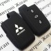 Чехол (черный, силиконовый) для смарт ключа Mitsubishi (Митсубиси) 3 кнопки