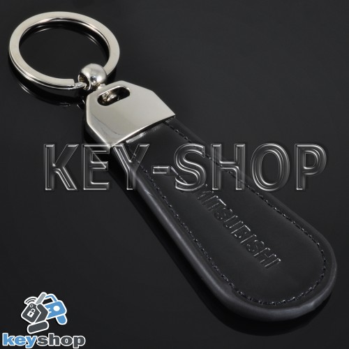 Кожаный брелок для авто ключей Mitsubishi (Митсубиси)