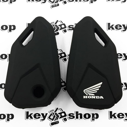 Чехол (черный, силиконовый) для мото ключа Honda (Хонда)