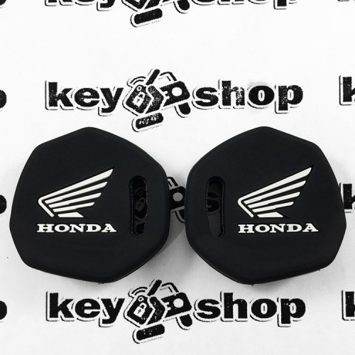 Чехол (черный, силиконовый) для мото ключа Honda (Хонда)