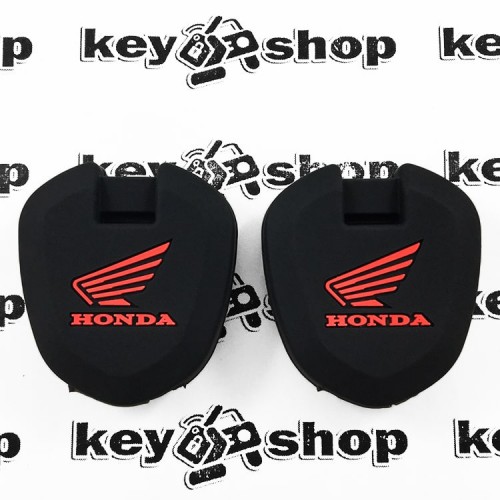 Чехол (черный, силиконовый) для мото ключа Honda (Хонда)