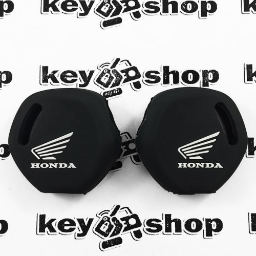 Чехол (черный, силиконовый) для мото ключа Honda (Хонда)