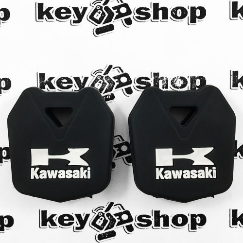 Чехол (черный, силиконовый) для мото ключа Kawasaki (Кавасаки)