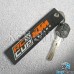 Брелок для мотоключей KTM (КТМ) черный, с кольцом (текстиль)