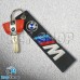 Брелок для мотоключей BMW (БМВ) черный, с кольцом (текстиль)