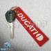 Брелок для мотоключей Ducati (Дукати) красный, с кольцом (текстиль)