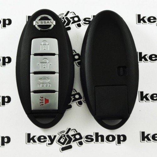 Оригинальный смарт ключ для Nissan Murano (2009-2014гг), (Ниссан Мурано) 3 + 1 кнопки, ID 46, PCF 7952, KR55WK49622, 315Mhz