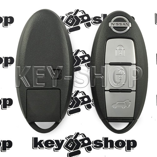       Оригинальный смарт ключ для Nissan (Нисан) 3 кнопки, (S180144017) чип 4A, 433 Mhz