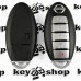 Оригинальный смарт ключ для Nissan Rogue (2017-2018гг), (Ниссан Рог) 4 + 1 кнопки, Hitag AES , PCF 7953M, S180144110, 433Mhz