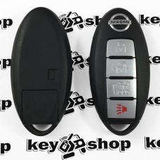 Оригинальный смарт ключ для Nissan Leaf (Ниссан Лиф) 3+1 кнопки (Восстановленый)