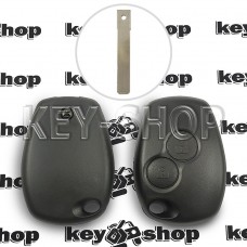 Корпус автоключа Nissan Kubistar, Interstar (Ниссан Кубистар, Интерстар) 2 кнопки, под лезвие VA2