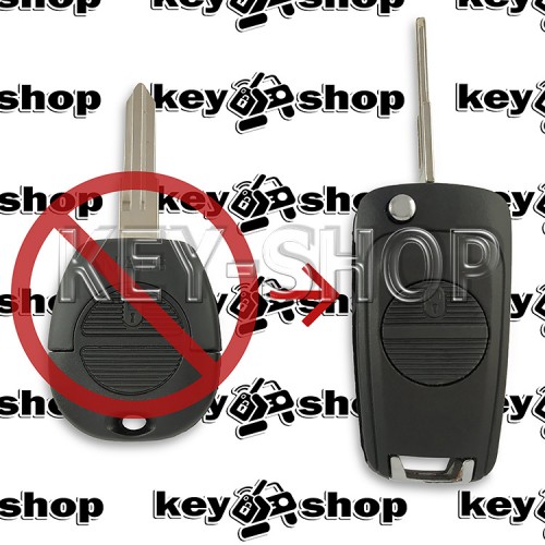    Корпус выкидного ключа для Nissan (Ниссан) 2 - кнопки, лезвие NSN11 (под переделку)