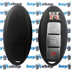 Корпус смарт ключа для NISSAN GT-R (Ниссан ГТ-Р) 2+1  кнопки, (с лезвием)