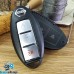    Чехол на смарт ключ Nissan (Ниссан), Juke, Rogue, Murano, Pathfinder, Sentra, Maxima, Versa, Altima, 2+1 кнопки, натуральная кожа, черный