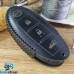    Чехол на смарт ключ Nissan (Ниссан), pathfinder, X-Trail, Qashqai, murano, 3 кнопки, натуральная кожа, черный
