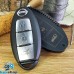    Чехол на смарт ключ Nissan (Ниссан), pathfinder, X-Trail, Qashqai, murano, 3 кнопки, натуральная кожа, черный