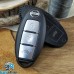      Чехол на смарт ключ Nissan (Ниссан), Juke, Qashqai, Xtrail, Micra, Leaf, 3 кнопки, натуральная кожа, черный