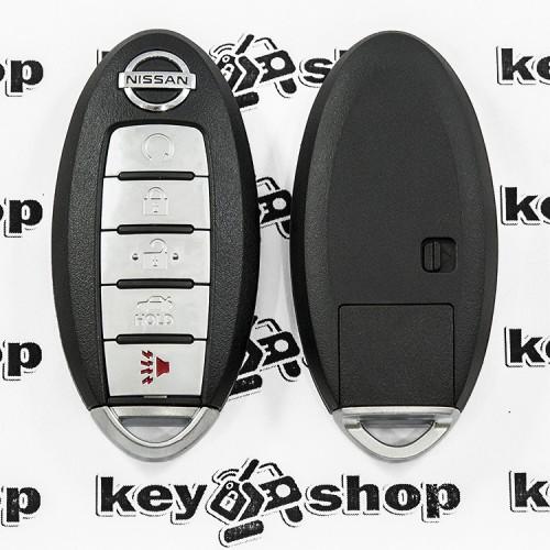 Корпус смарт ключа для NISSAN (Ниссан) 4 ― кнопки + 1 кнопка (PANIK), (с лезвием)