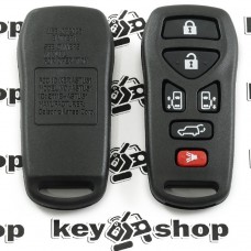   Корпус пульта Nissan (Ниссан) 5 кнопок + 1 (panic)