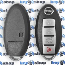Корпус смарт ключа для NISSAN (корпус) 3 ― кнопки + 1 кнопка (PANIK), (с лезвием)